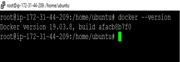 Docker –version 19.03.8