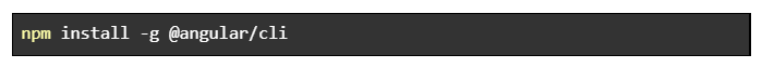 Angular CLI Installation Command 