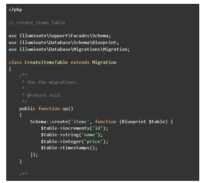 Database Migration - Code 