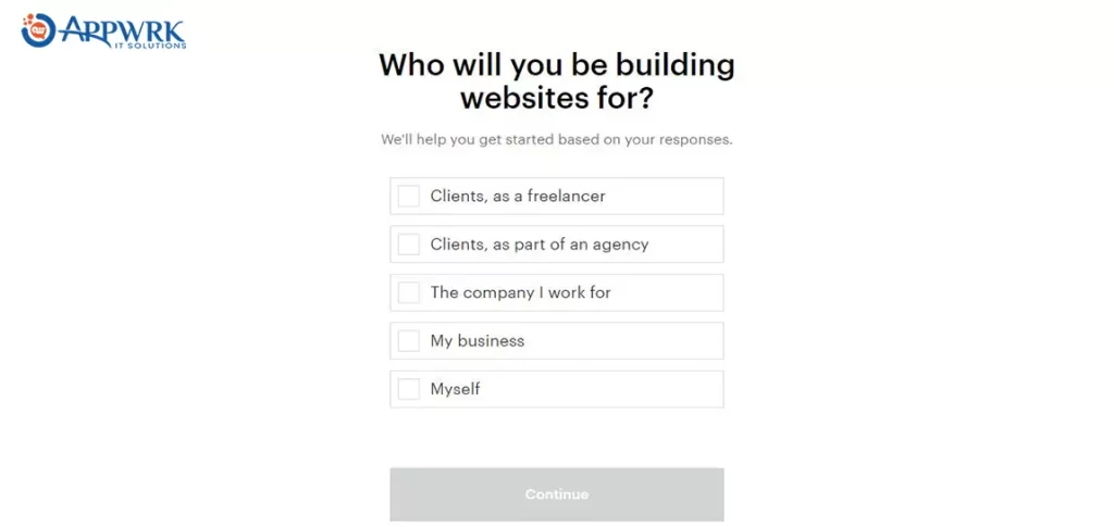 Who Will You be Building Websites For? - Webflow  Account Setup