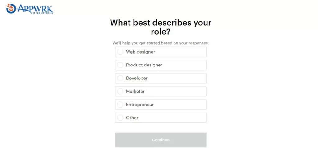 Describe Your Role - Webflow Account Setup