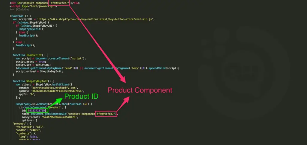 Once you copy, locate the Product ID and product components