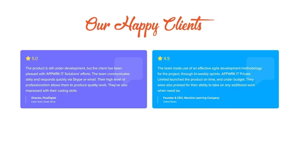 APPWRK'S Happy Clients
