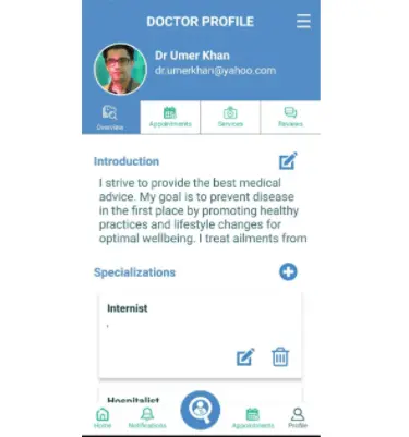 Profile Setting - Doctor Appointment Mobile App