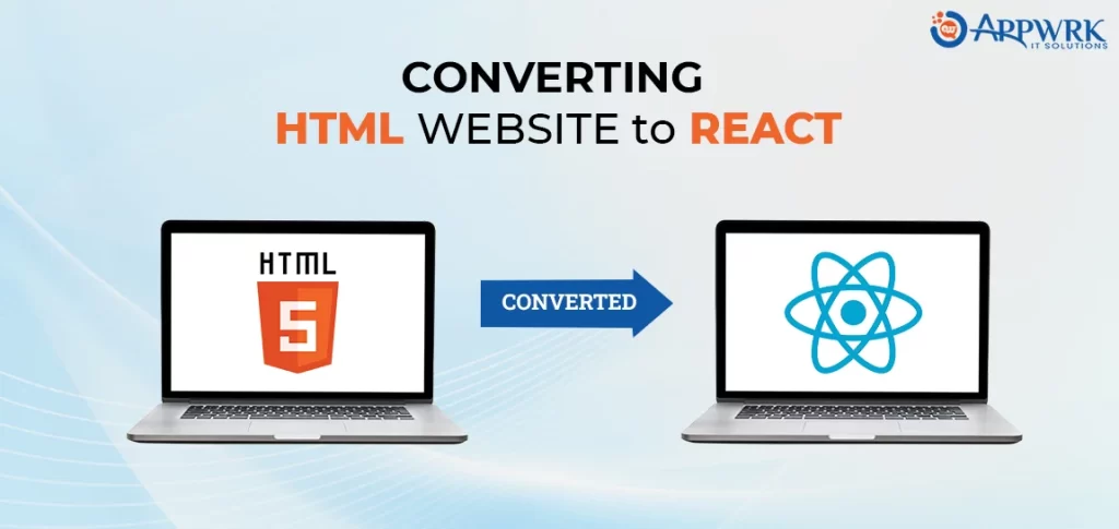 how to convert html website to react js