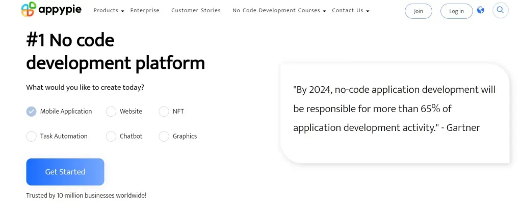 AppyPie - No-code App Development Platform