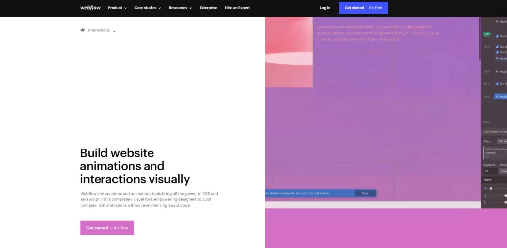 Build Website Animation and Interaction Visually With Webflow