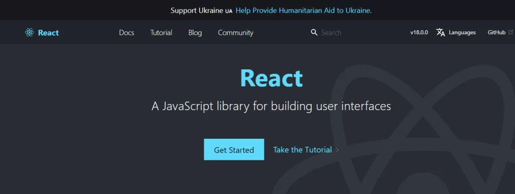React - A Javascript library for building user interfaces