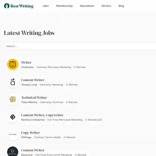 Webflow Website for Content Writing Jobs and Services: APPWRK Portfolio