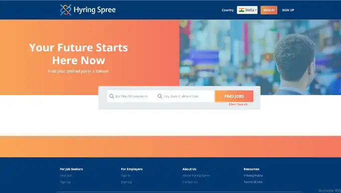 Hyring Spree - Job Listing Website Development | Case Study