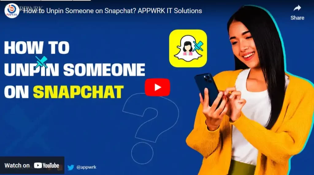 How to Unpin Someone on Snapchat? Video Tutorial by APPWRK IT Solutions