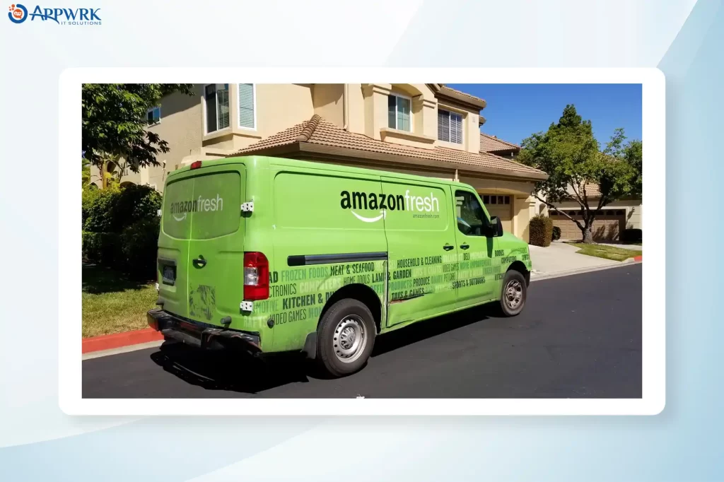 Amazon Fresh delivering milk and other products