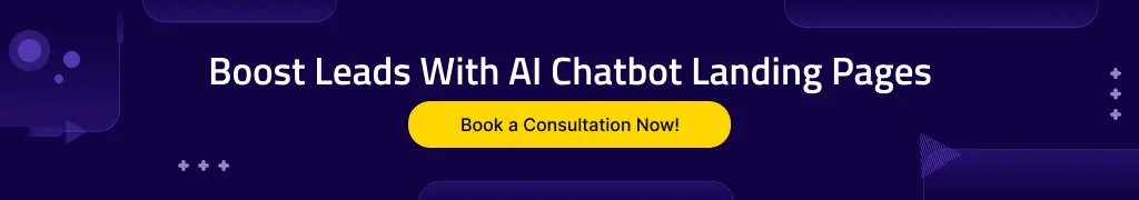AI Chatbot landing page short CTA