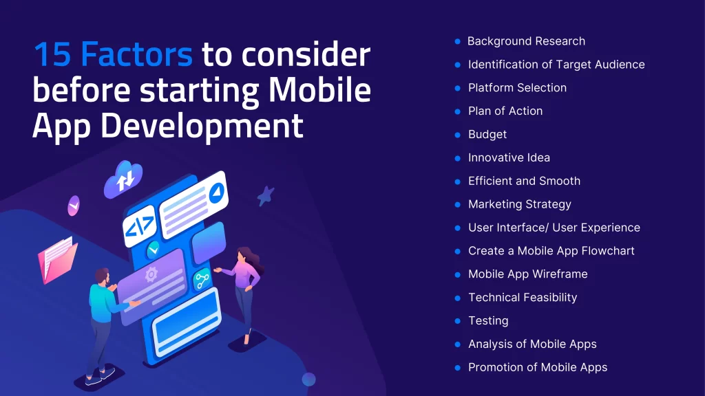 15 Factors to Consider Before Starting Mobile App Development