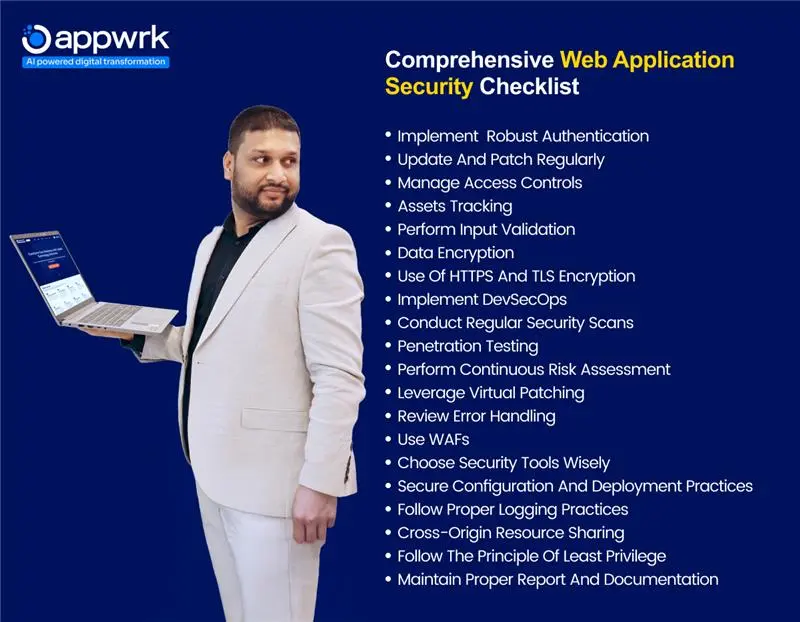 Web application security checklist- 20 practices