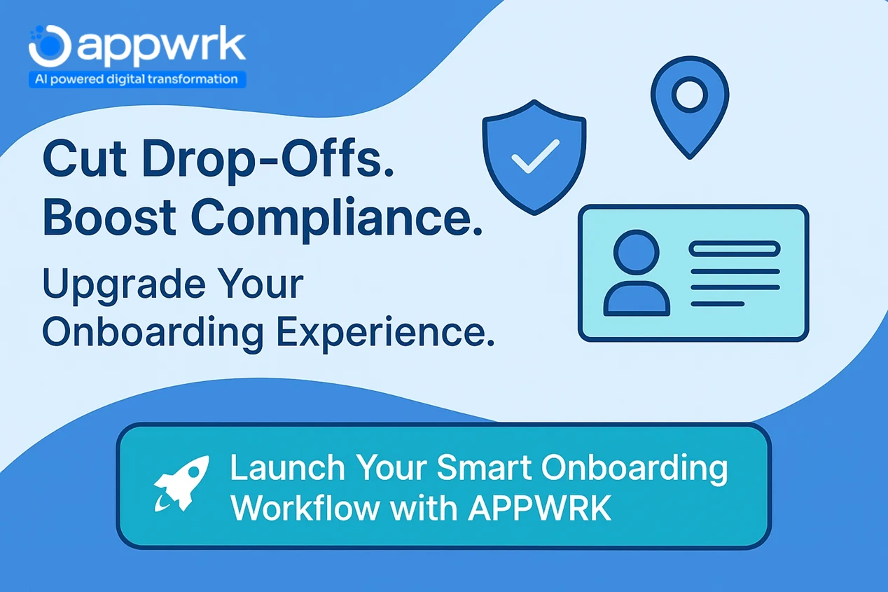 CTA visual highlighting how Appwrk helps banks reduce drop-offs and improve compliance through smart onboarding workflows.
