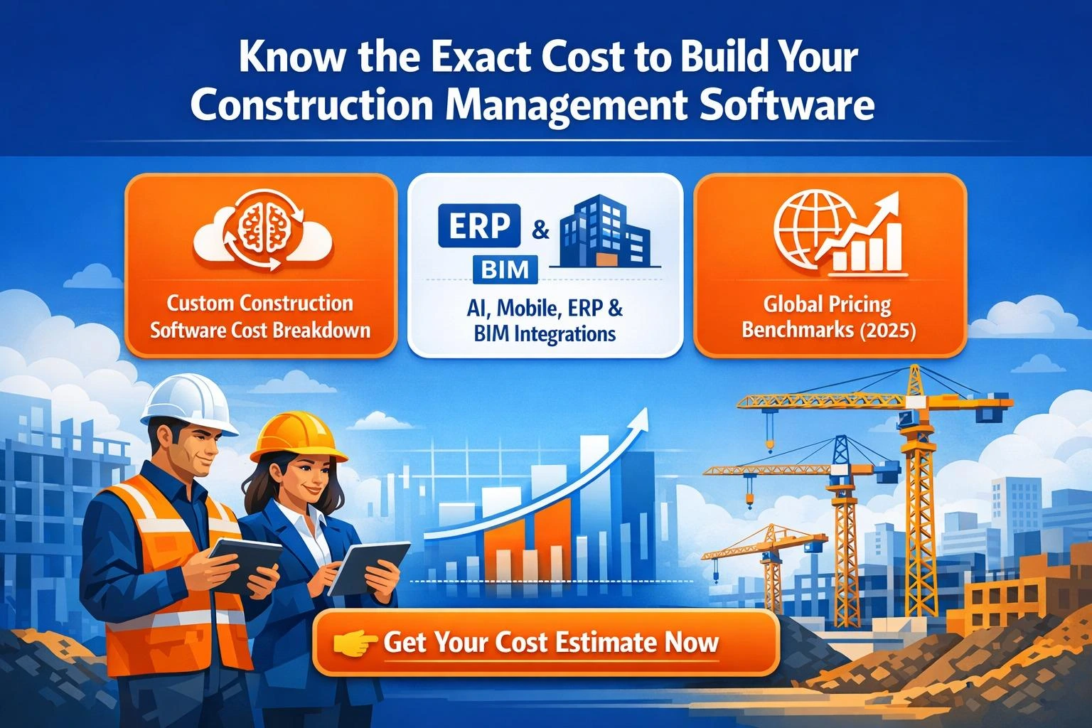 CTA image for appwrk stating to get a cost estimate to build a construction management software