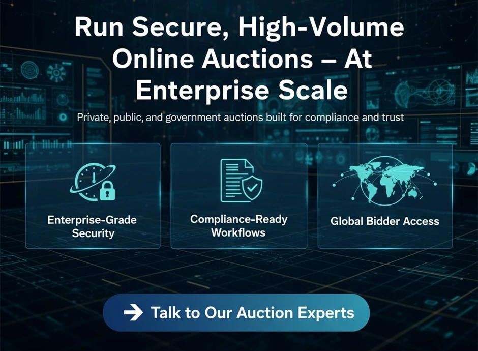 CTA image to run secure, and high volume online auctions