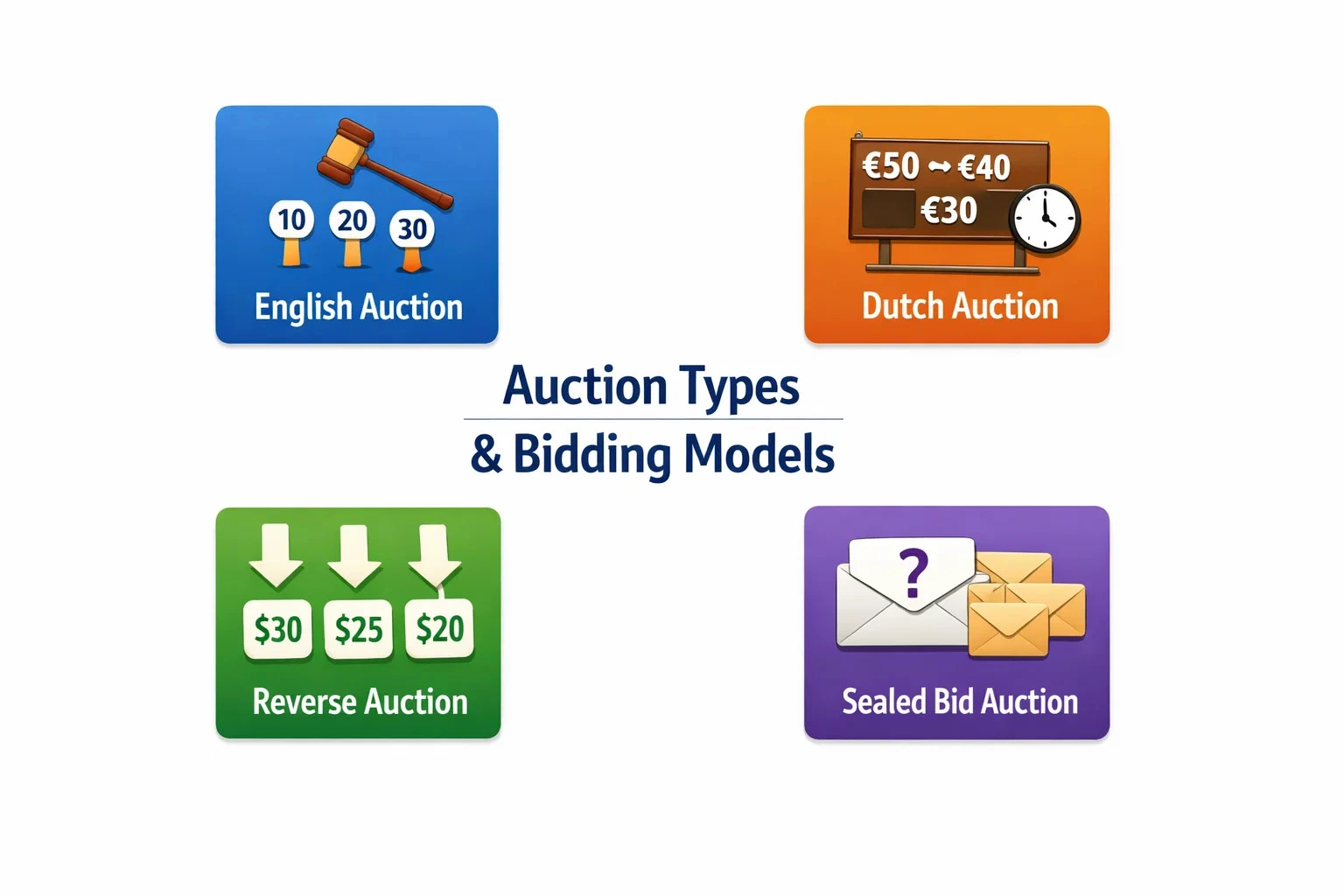 Different Types of Auction Platforms and Bidding Models
