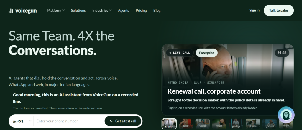 best Telugu voice AI agent 